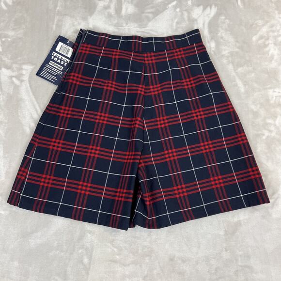 Y2K French Toast Skort Juniors 9 Red Blue Plaid Academia School University NWT - Picture 2 of 9